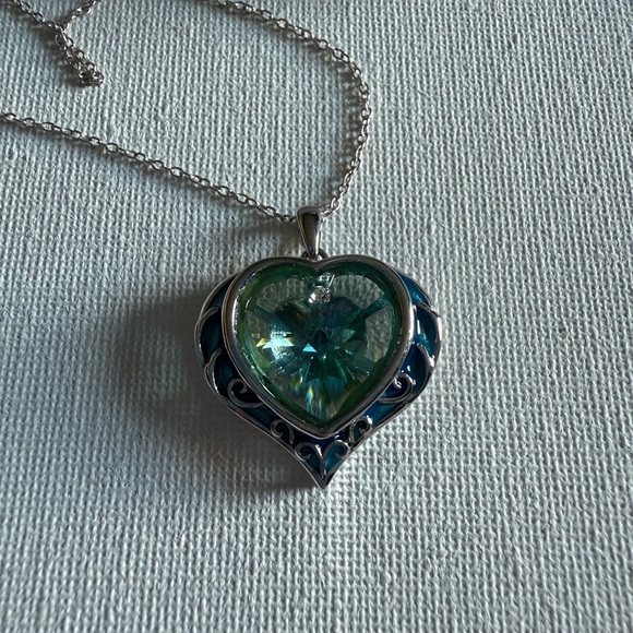 NEW Love Heart Pendant Austrian Crystals 925 Sterling Silver Heart Necklaces - Picture 9 of 15